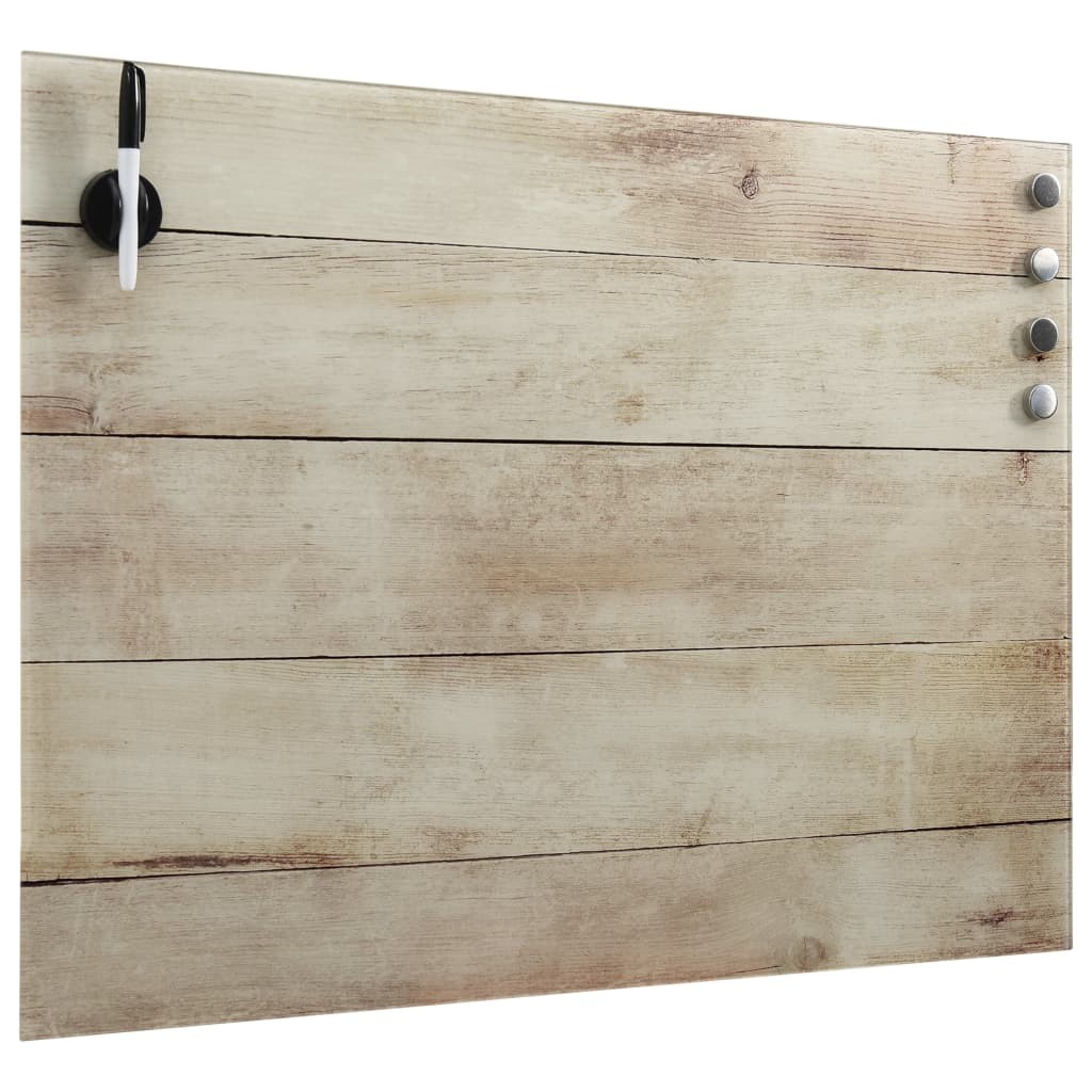 Wall Mounted Magnetic Board Glass 60x80 cm
